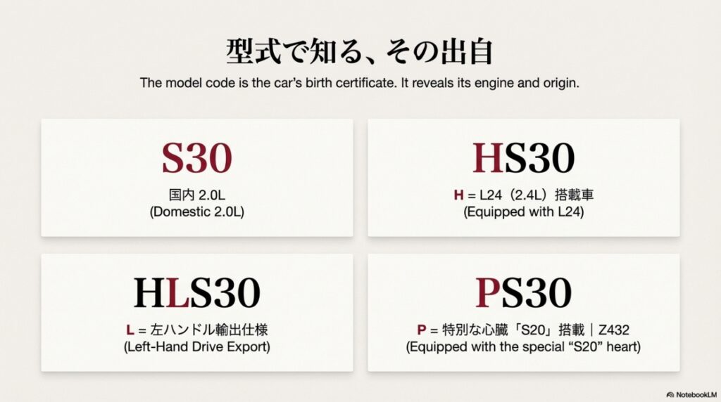 240ZG Gノーズ 北米仕様サイドマーカー 初期型エンブレム 外観識別ポイント