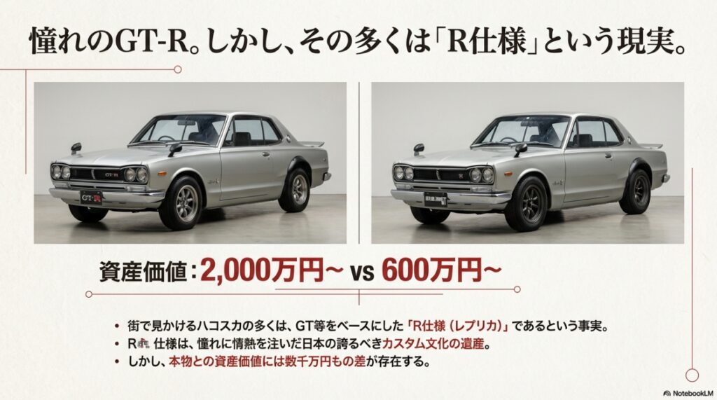 ハコスカ　確認用 徹底解説】ハコスカGT-Rの見分け方。ガラスと車台番号に隠された「本物