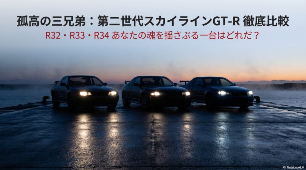 スカイラインGT-Rの違いを徹底比較！R32・R33・R34の性能・乗り味と目的別の選び方 - classicfrontier
