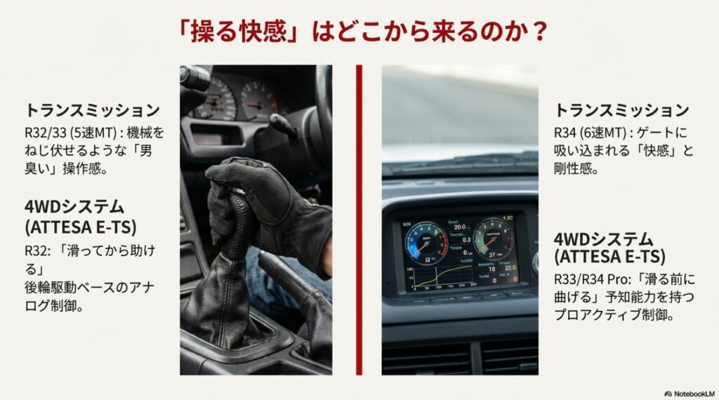 速MTと6速MTの操作感の違いとATTESA E-TSの進化