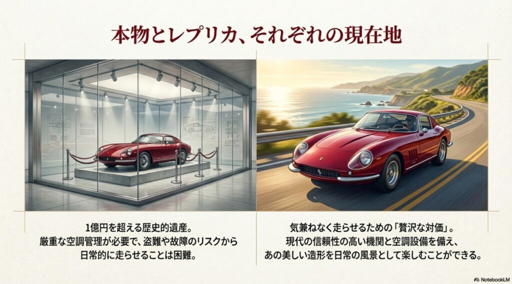 1億円を超える歴史的遺産である本物のトヨタ2000GTと、気兼ねなく日常的に走らせるための贅沢な対価であるレプリカの現在地