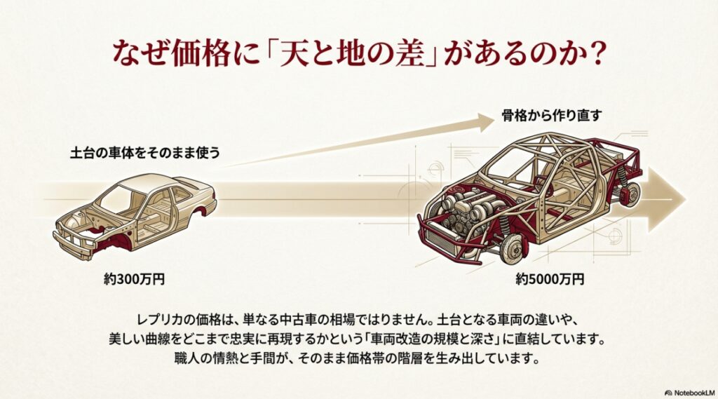 トヨタ2000GTレプリカの価格に天と地の差がある理由。骨格から作り直すスーパーレプリカと市販車の土台を使うカスタムの比較