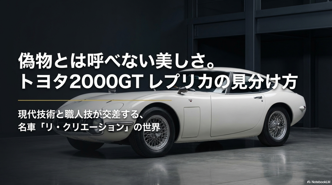 偽物とは呼べない美しさ。トヨタ2000GTレプリカの見分け方と名車リ・クリエーションの世界