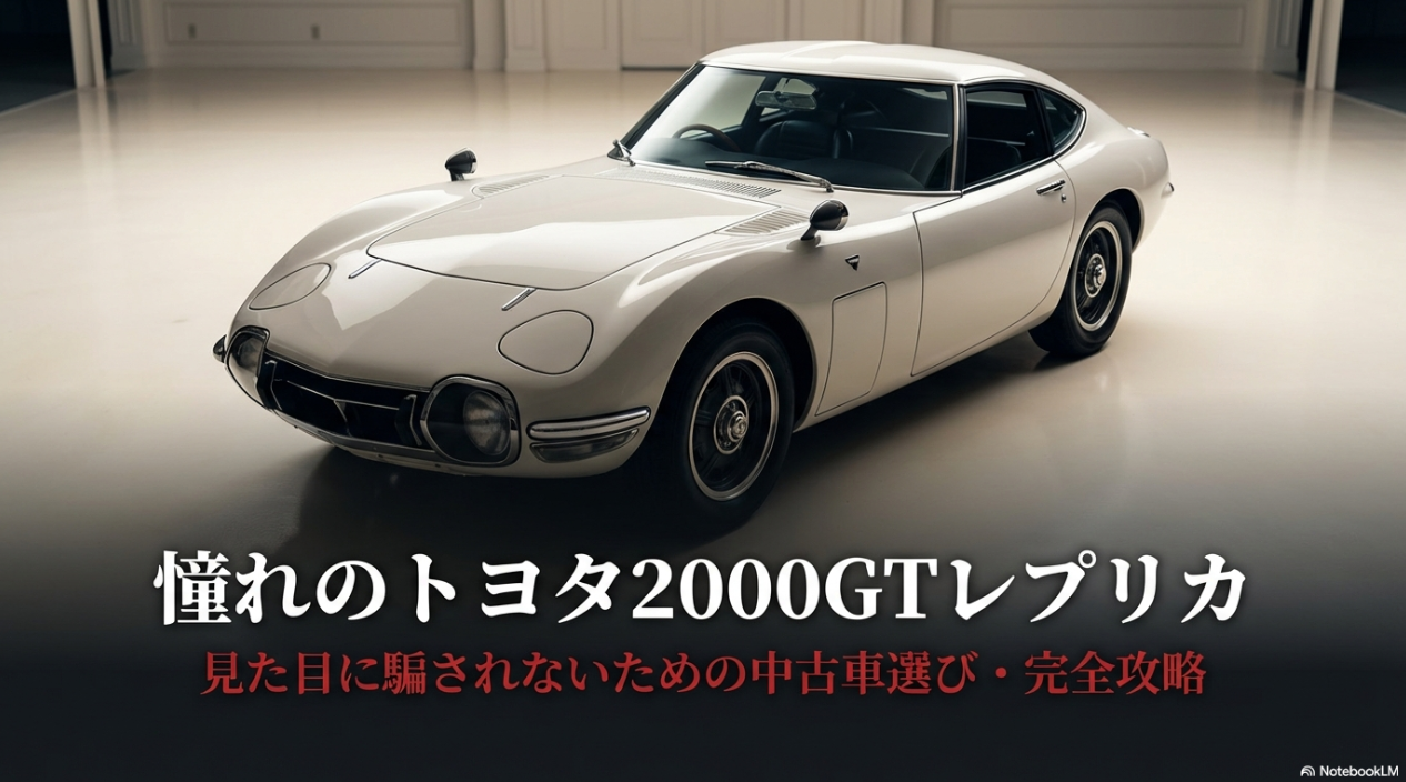 トヨタ2000GTレプリカ 見た目に騙されないための中古車選び・完全攻略