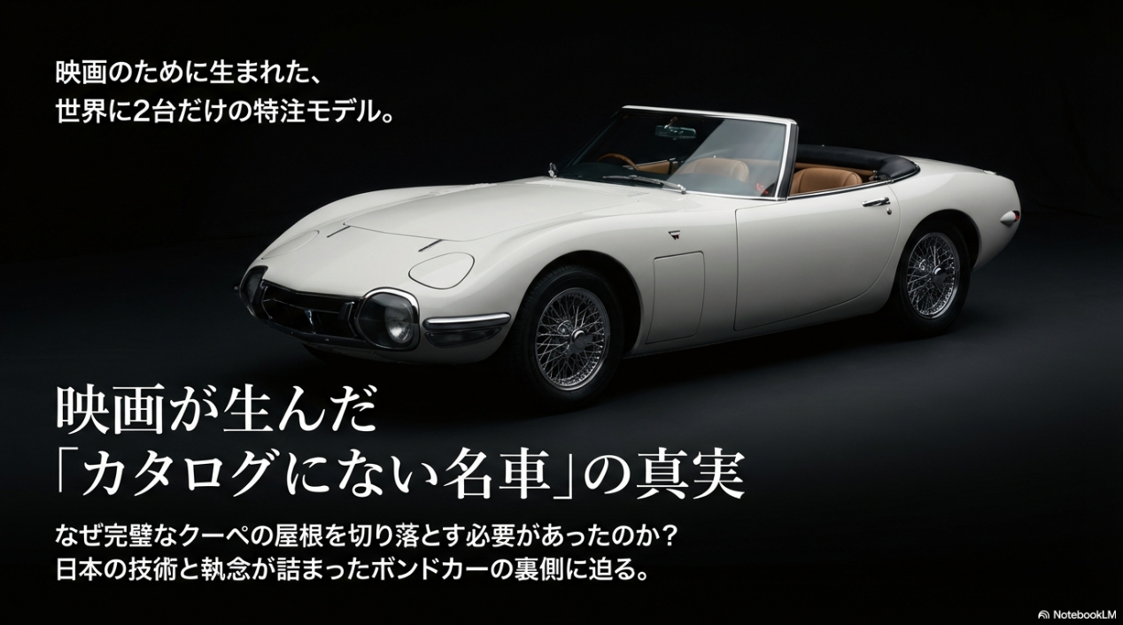 映画のために生まれた世界に2台だけの特注モデル トヨタ2000GTボンドカー