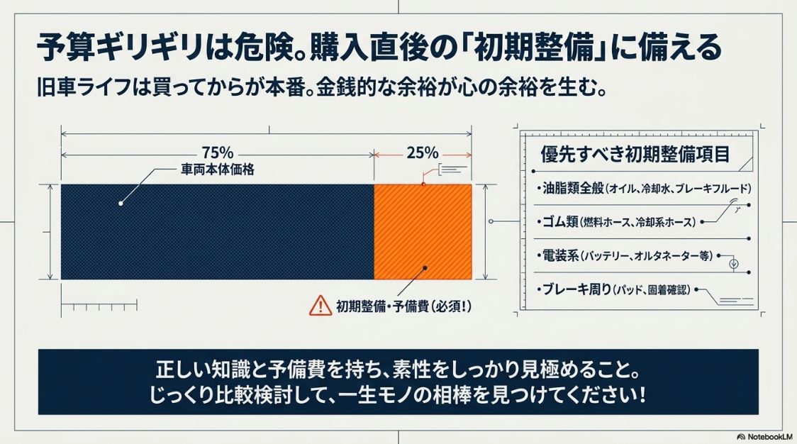 ハコスカ購入直後に優先すべき初期整備項目と予算配分の目安