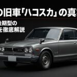 ハコスカGT-R（前期・後期）の見分け方を徹底解説するタイトルスライド画像