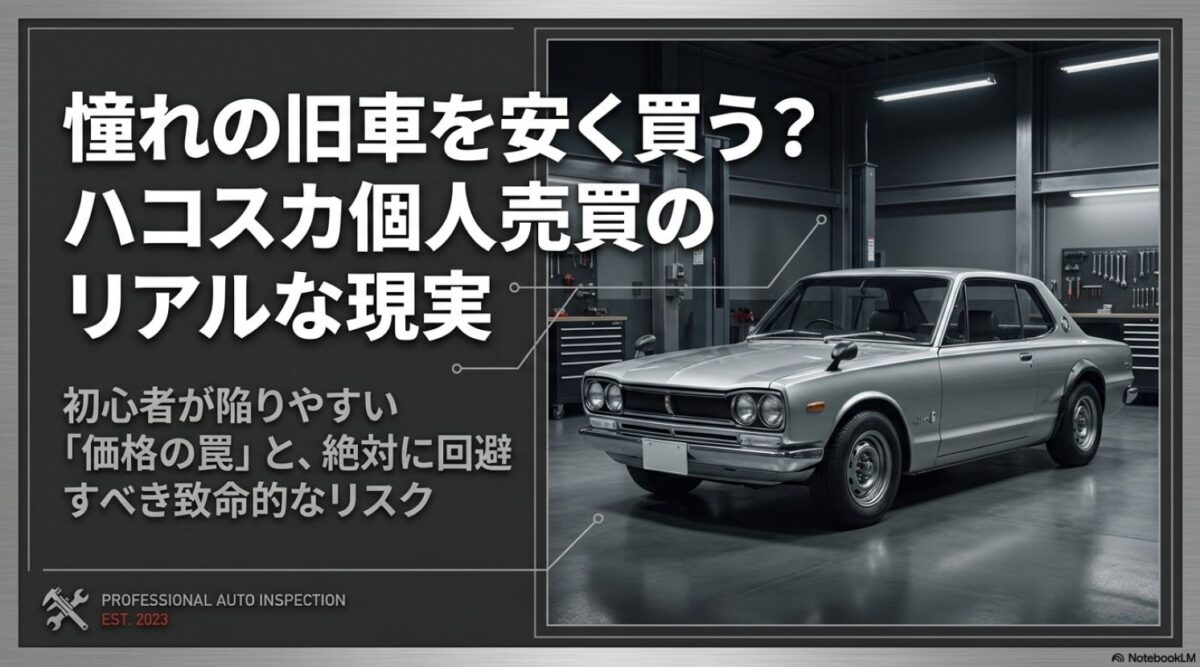 憧れの旧車を安く買う？ハコスカ個人売買のリアルな現実と初心者が陥りやすい価格の罠